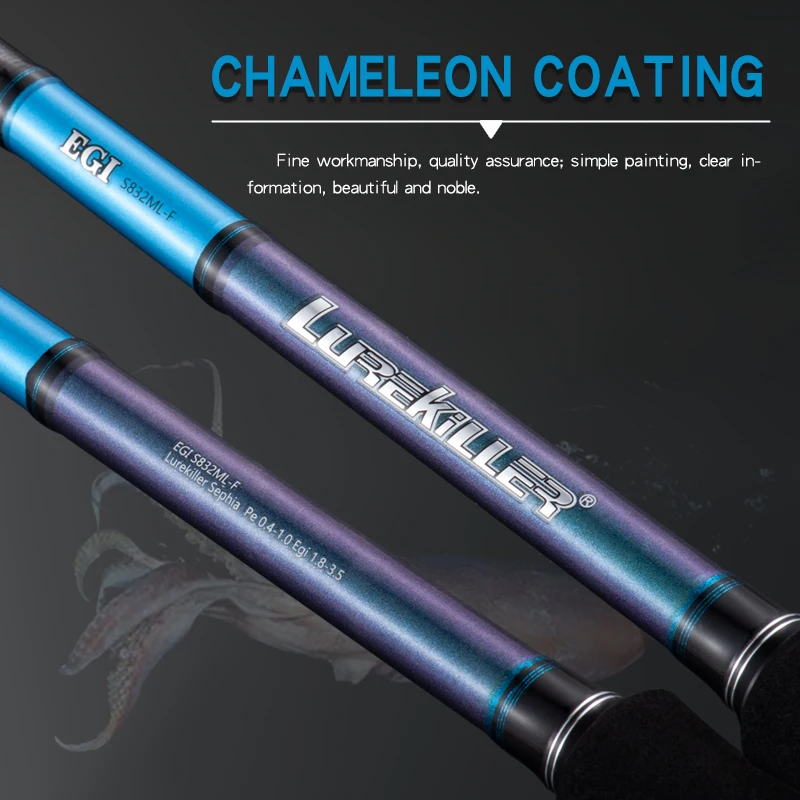 WinsCraft Fujiハイカーボンエギフィッシングロッド、スピニングロッド