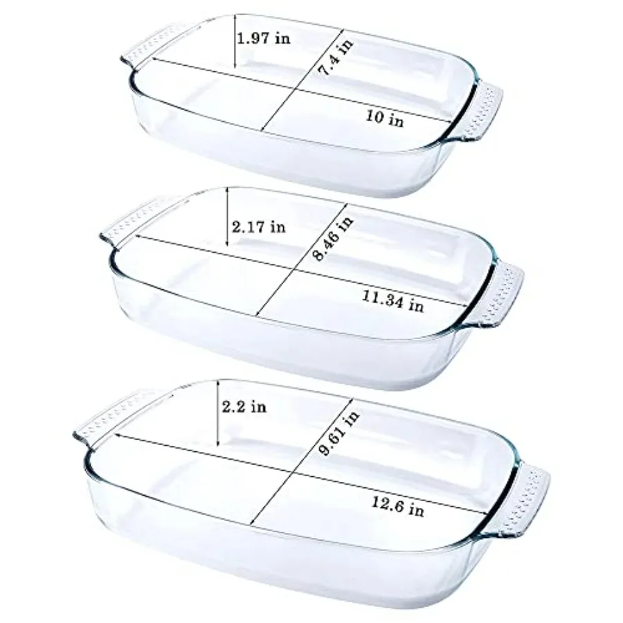 Glass Bakeware Dish Set 3