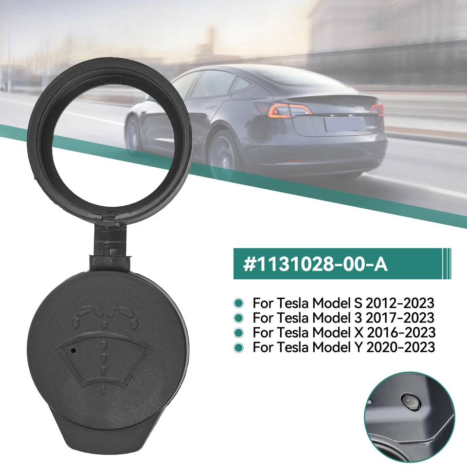 Wiper Washer Fluid Reservoir Cap ABS 1131028-00-A For Tesla Model 3 S X Y  17-20 ウォッシャー液キャップ Compatible With Tesla For Model 3 2017 2018 2019 2020