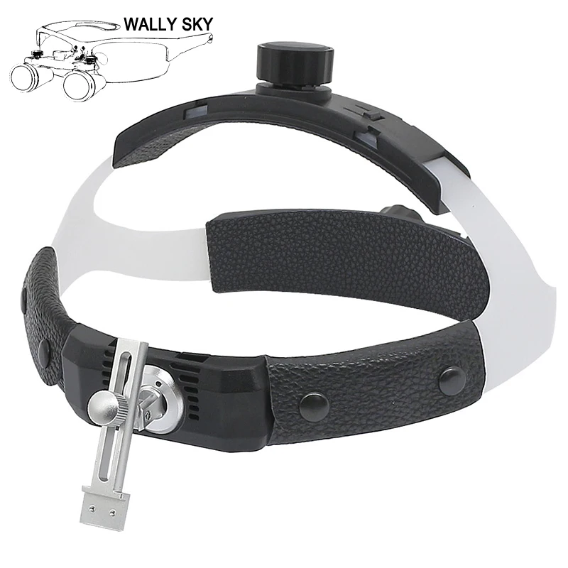 

Light Weight Headband Size Adjustable Helmet for Dental Binocular Magnifier Dentist Head Lamp Optional Battery Clip