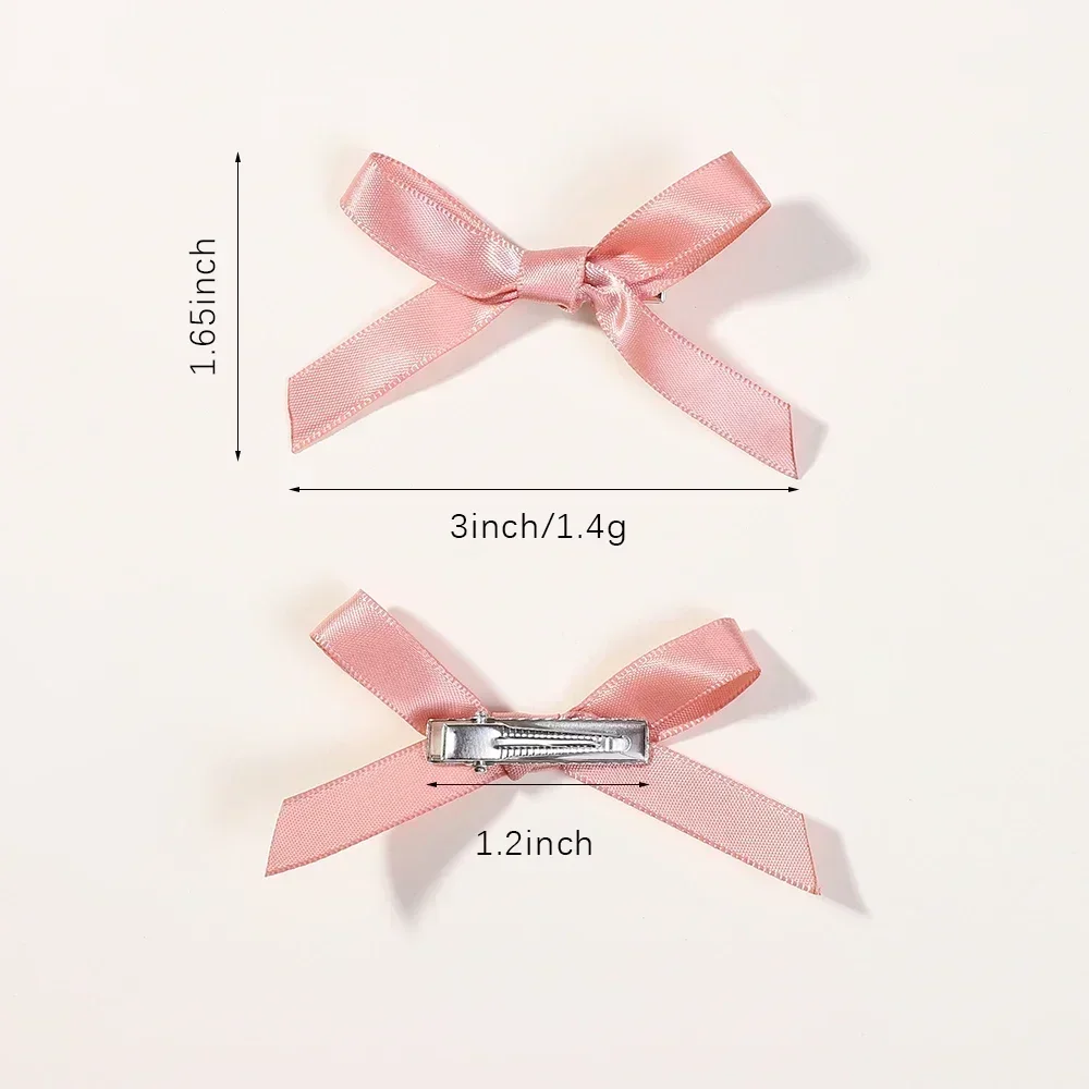 4pcs/set Sweet Ribbon Bowknot Hair Clips for Women Girls Lovely White Black Hairpins Headwear Female Hair Accessories