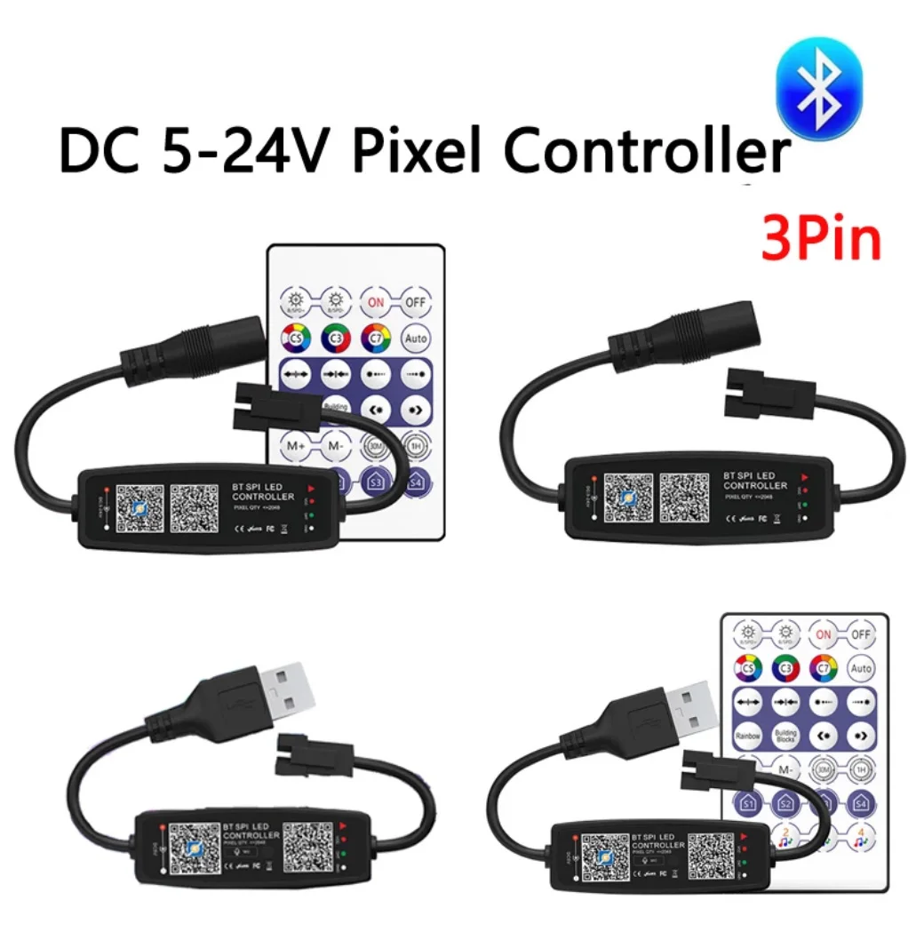 5DC524VWS2811WS2812BLEDStripLightControllerBluetoothMusicfor