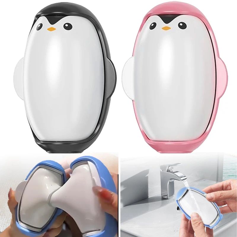 Lint Remover Washable Lint Remover Penguin Cute Portable Sticky Washable Reusable Clothes Dust Cleaning Hair Pet Sticky Roller Ball Traveling