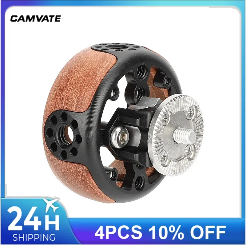 NICEYRIG Left Side Wooden Camera Grip With ARRI Rosette For Shoulder Rig