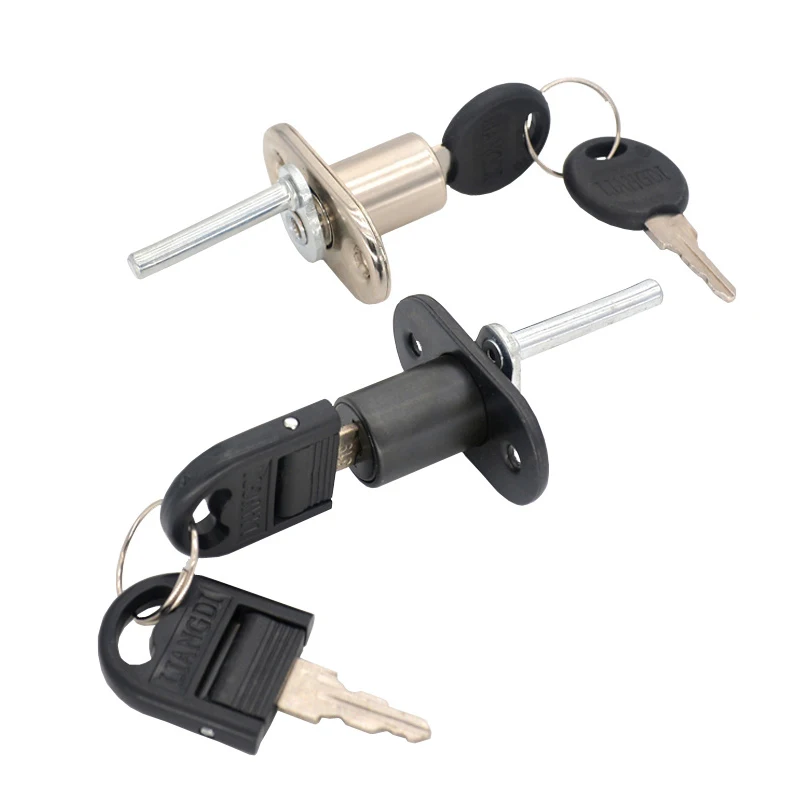 

1 New Set Of High Quality Zinc Alloy Black Silver Mailbox Drawer Lock Key Tubular Camshaft Lock For Safe Or File Cabinet
