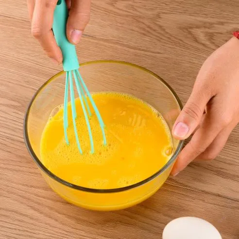 6 "stainless steel silicone whisk Mini whisk Color mixer Mini baking tool