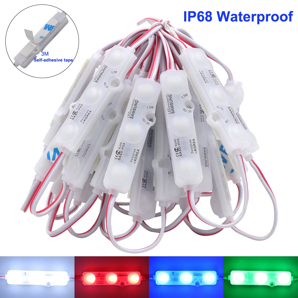 DC 12V SMD 5630 LED Module 3 LED injection led module 1.2W Module Lamp Waterproof IP68 Sign Backlight