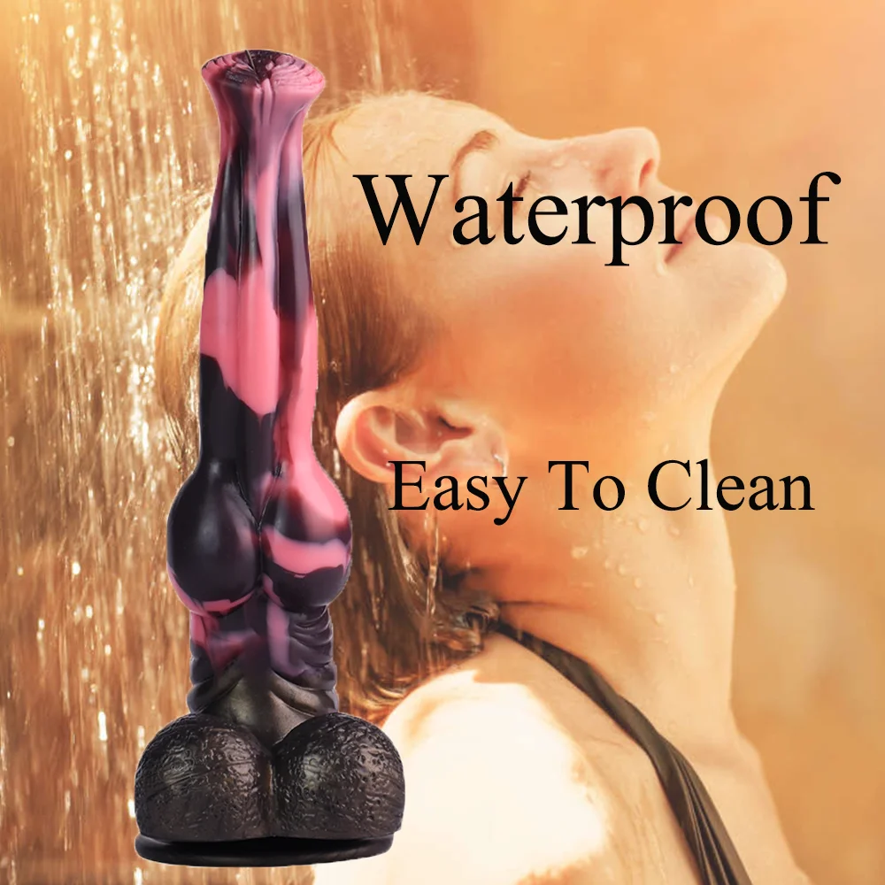 FRKO Soft Silicone Muscle Big Horse Dildo with Suction Cup G-Spot Vaginal Stimulator Anal Plug Masturbator for Women Men 18+
