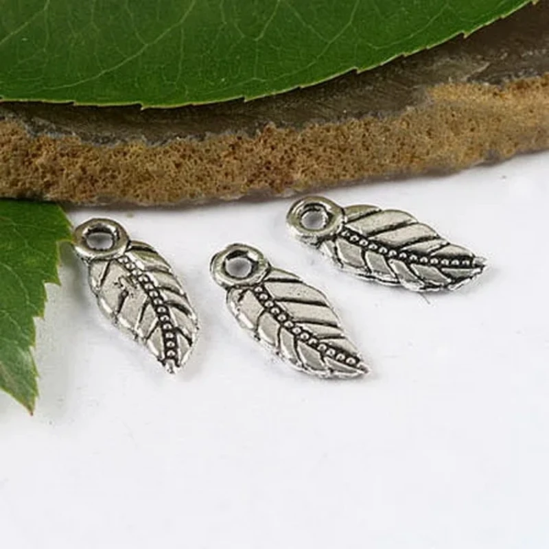 

30pcs 17*7mm Tibetan Silver Leaf Charms H1594 Charms for Jewelry Making