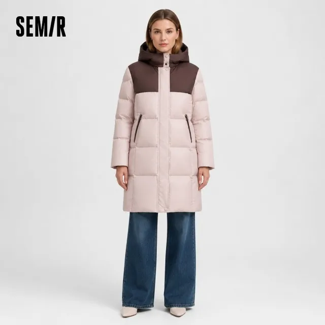 Doudoune longue imperméable et anti-taches pour femme Semir, nouvelle collection hiver 2025, avec capuche amovible 1