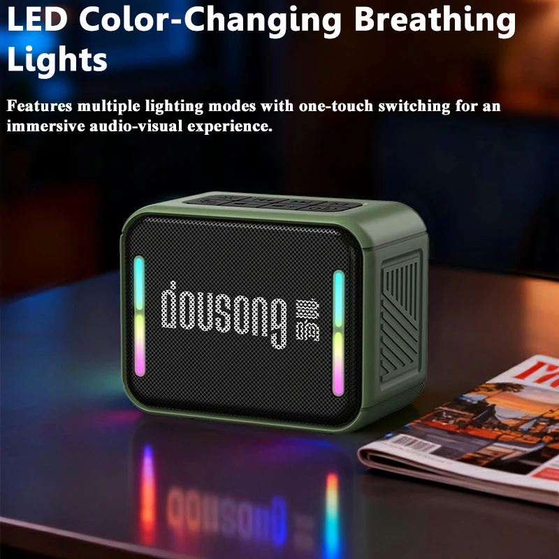 Mini Pocket Bluetooth Speaker Wireless Heavy Bass Soundbar Handsfree Call  MP3 Music Player HD Recording TF Card U Disk Play