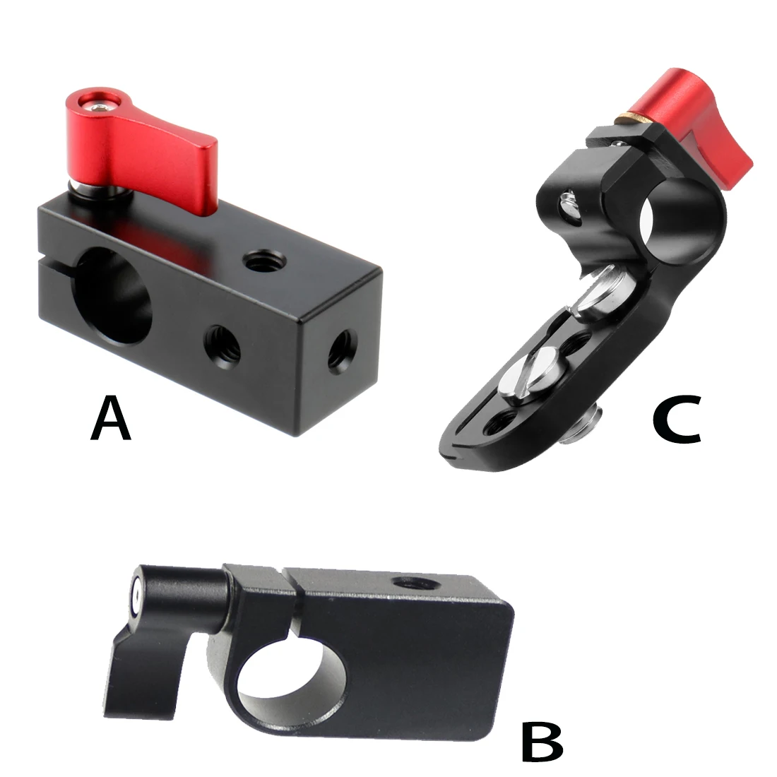 Description Picture 2 of item15mm Single Rod Clamp Adapter with 1/4" Thread Cold Shoe Mount For DSLR Camera Cage Rig Accessories 15mm Rail Connector System