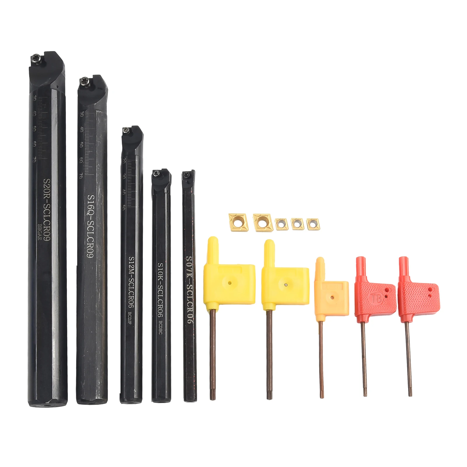 

5pcs 7/10/12/16/20mm SCLCR09 Lathe Turning Tool Holder Boring Bar Carbide Insert Cutter CNC Metal Turning Rod Holders Tools