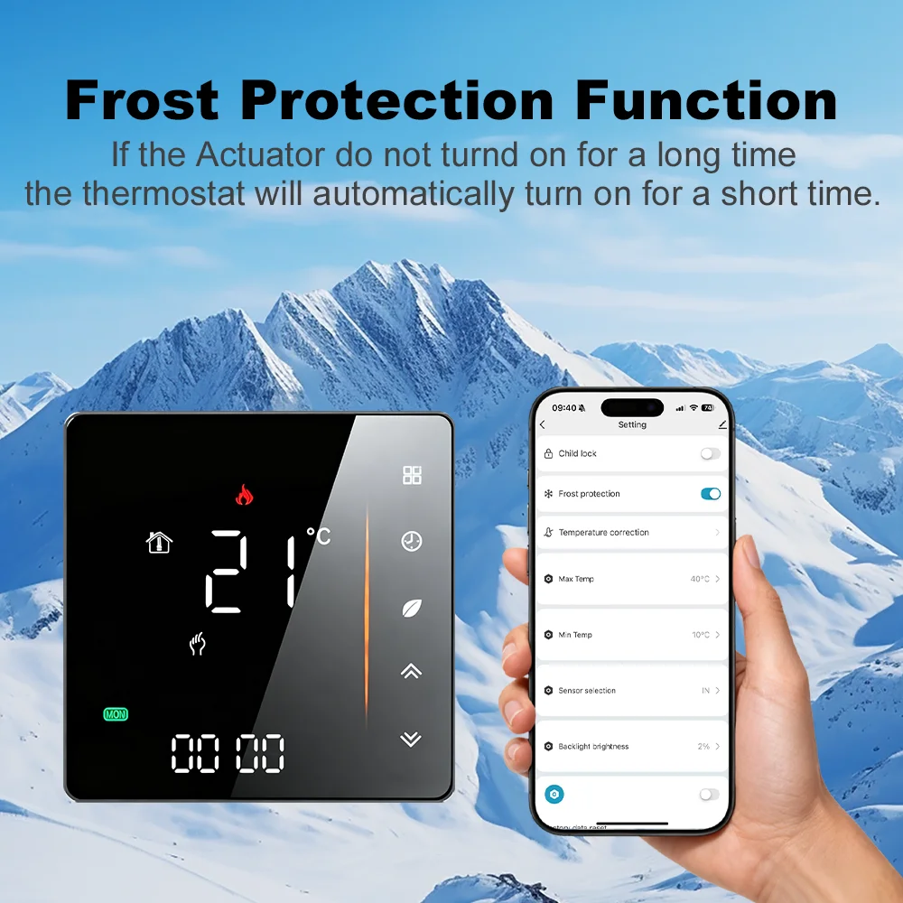 Thermostat frost protection function