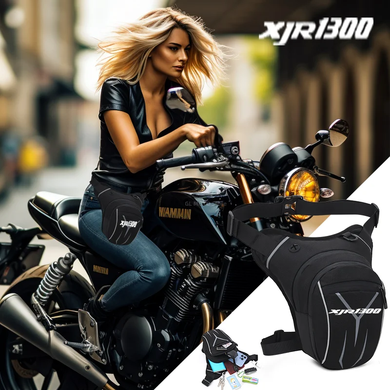 Per Yamaha Xjr 1300 Xjr1300 1998-2008 Moto Impermeabile Goccia Vita Gamba Borsa Coscia Cintura Hip Bum Militare Tattico Viaggio