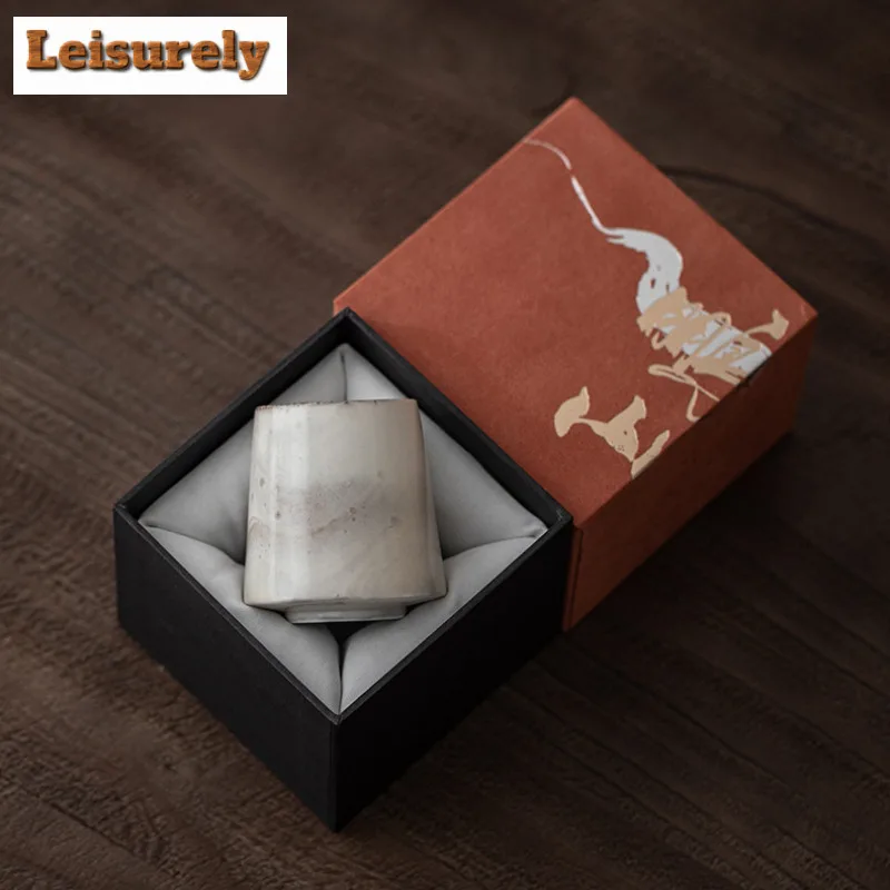 120ml Ink Painting Teacup Zen Tea Bowl Sample Tea Cup Tea-tasting Smelling Cup Jianzhan Master Cups Tea Ceremony Supplies Craft