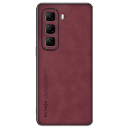 Frosted PU Leather Anti-Shock Case with Matting Finish for infinix Hot 50i (Red)