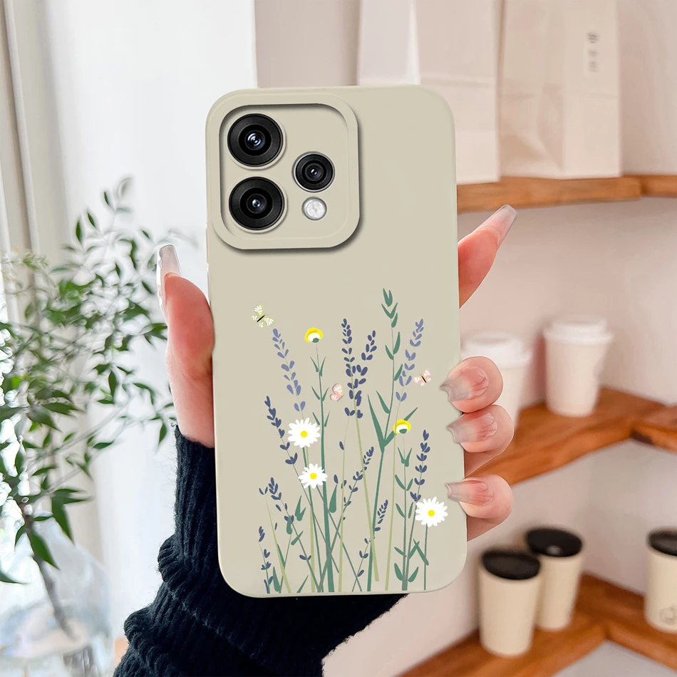 Candy Painted Flowers Lens Protection Soft Silicone Phone Case Cover