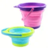 Summer Beach Play Toy Bucket Retractable Folding Bucket Multifunctional Outdoor Play Portable Square Bucket with Shovel 5