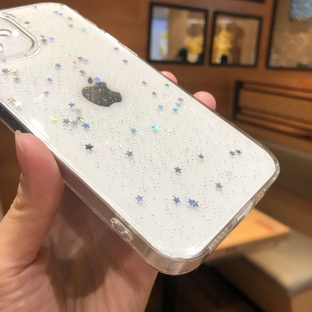 iPhone 8 Plus Liquid Glitter Case  Star Glitter Phone Case – punkcase