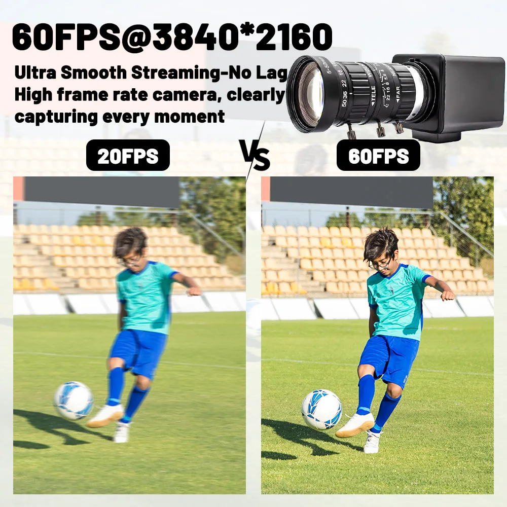 4K USB3.0 Camera 1/1.8" Inch IMX678 Sensor 3840x2160 60FPS 10X Zoom Varifocal High Quality Lens Plug Play UVC Support Video Live 3