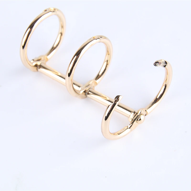 Binder clips book clips paper binders 2 Pcs Metal Loose Leaf Book Binder Rings Calendar Circle 3 Rings Notebook Album Scrapbook Clips Kawaii Desk Accessories