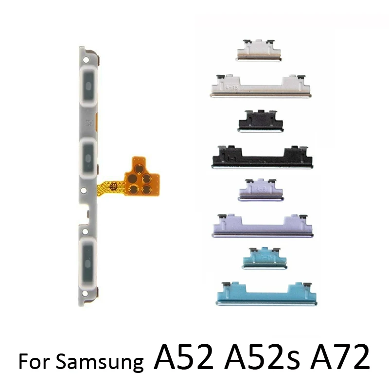 

For Samsung A52 A52s A72 4G 5G Original Phone Housing Frame On Off Side Key Power Volume Button Flex Cable For Samsung A72