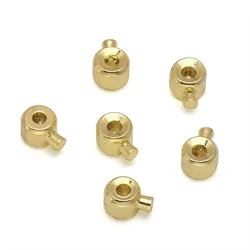 Elegant Brass Crimp Bead Spacers (18k gold plated)
