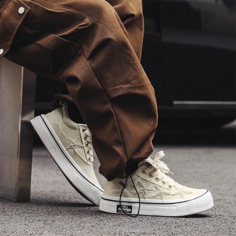 Men's Slip-on Canvas Shoes Casual Breathable Non-Slip Loafers Walking Shoes Fashion Lightweight Comfortable Sneakers for Male 6