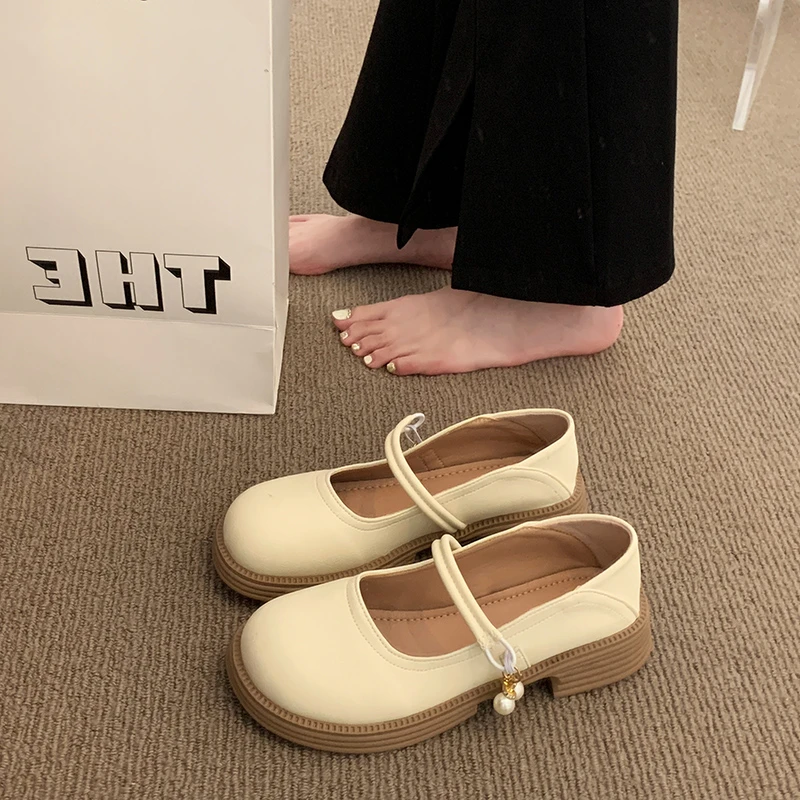 

Туфли женские универсальные, мягкие оксфорды с закрытым носком, Классическая кожаная обувь в стиле ретро, Mary Jan, лето 2023