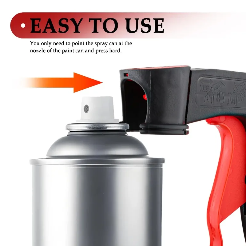 Reusable Spray Can Trigger -Converts Aerosol Cans into Paint Spray Gun for Automotive Repair&DIY Projects, Ergonomic Grip Design