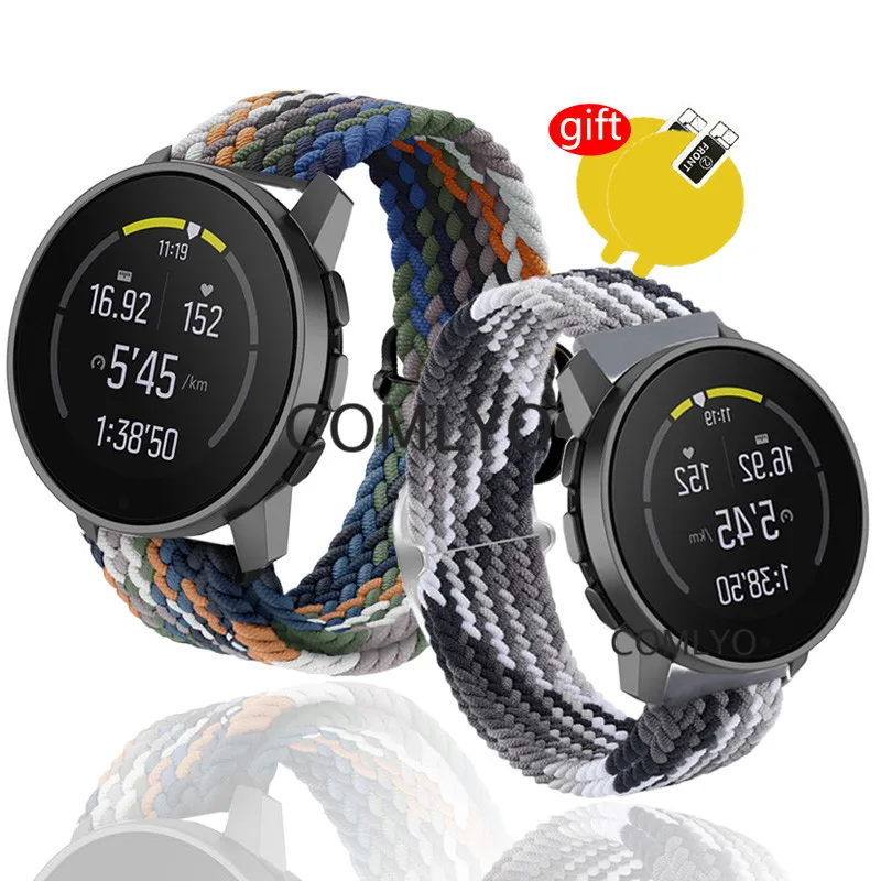 

FOR SUUNTO 9 PEAK Strap Nylon SUUNTO Watch 3 Fitness Band Weave Adjustable Elastic Wristband Sport Bracelet Screen Protector