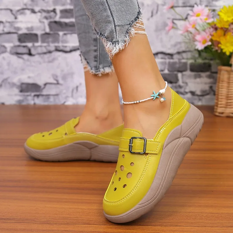 Women Breathable Casual Shoes Fashionable Thick Soled Shoes Versatile Flat Shoes Women's Work Shoes Comfortable Vulcanized Shoes