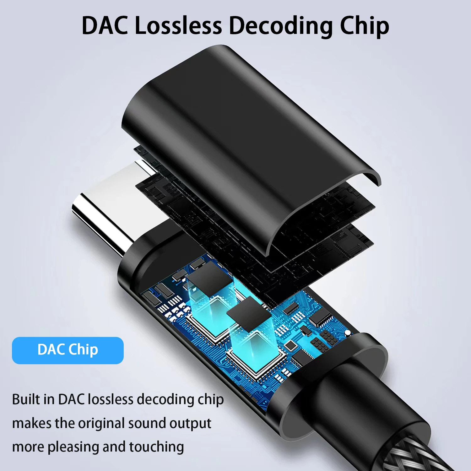 ALC5686 CX31993 HiFi DAC USB Type C To 3.5mm AUX Digital Audio Cable DAC For Android Type C to 3.5 Headphones Adapter Decode Amp
