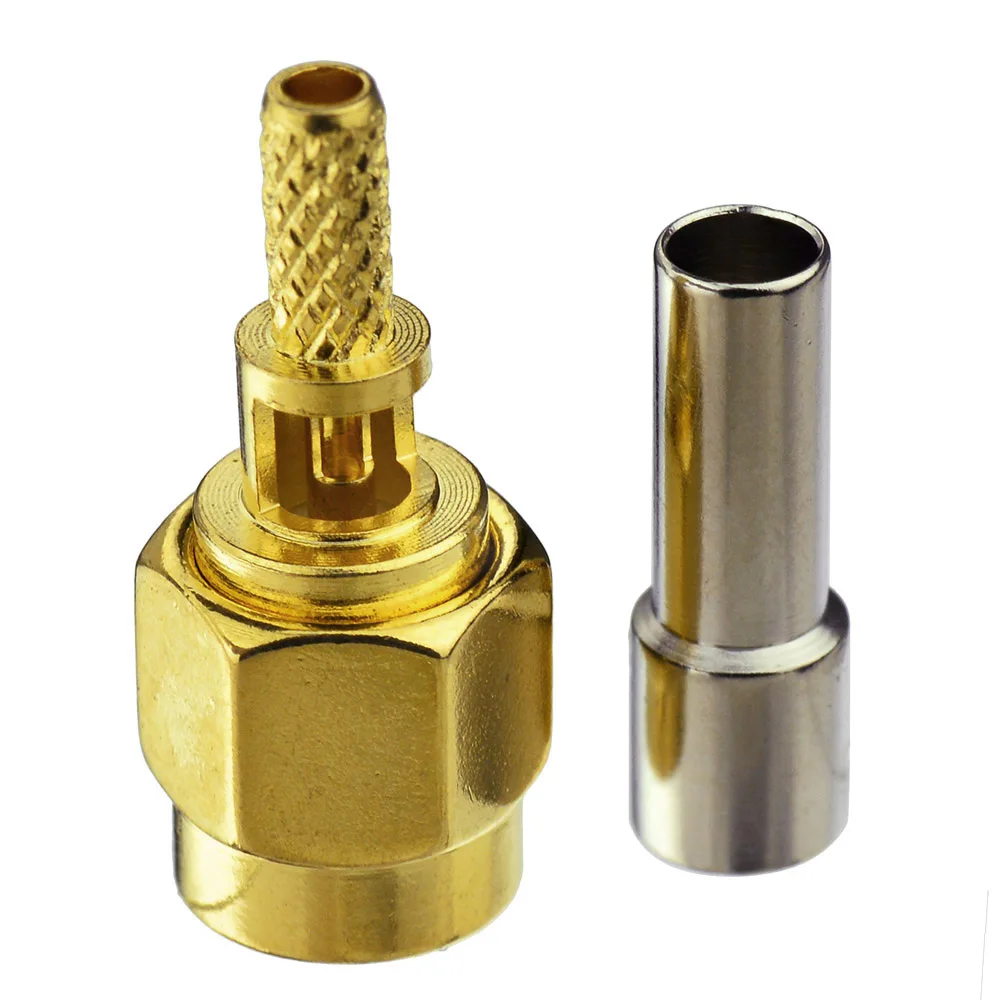 

Superbat SMA Crimp Male RF Coaxial Connector for Cable RG316 RG174 RG188 LMR100 RG178 1.13mm 1.37mm