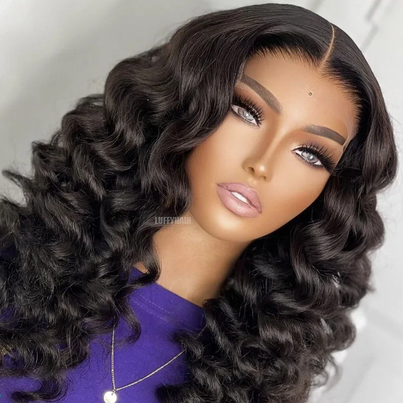 Loose Deep Wave Full Lace Wig with Silk Base Brazilian Loose Wave Silk Top Full Lace Human Hair Wigs For Women