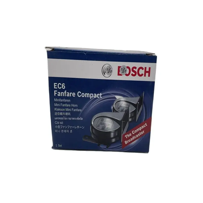 1 Set BOSCH Car Horn EC6 Snail Fanfare Compact 12V 105-118dB(A) 400/500Hz Mini Fanfare Horn Made In Turkey For Car