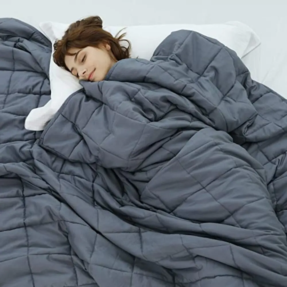 Weighted Blanket Glass Beads Reduce Stress Anxiety Quilt Promote Deep Sleeping Cooling Cotton 5-Layers Blankets Body Comfortable | Дом и сад