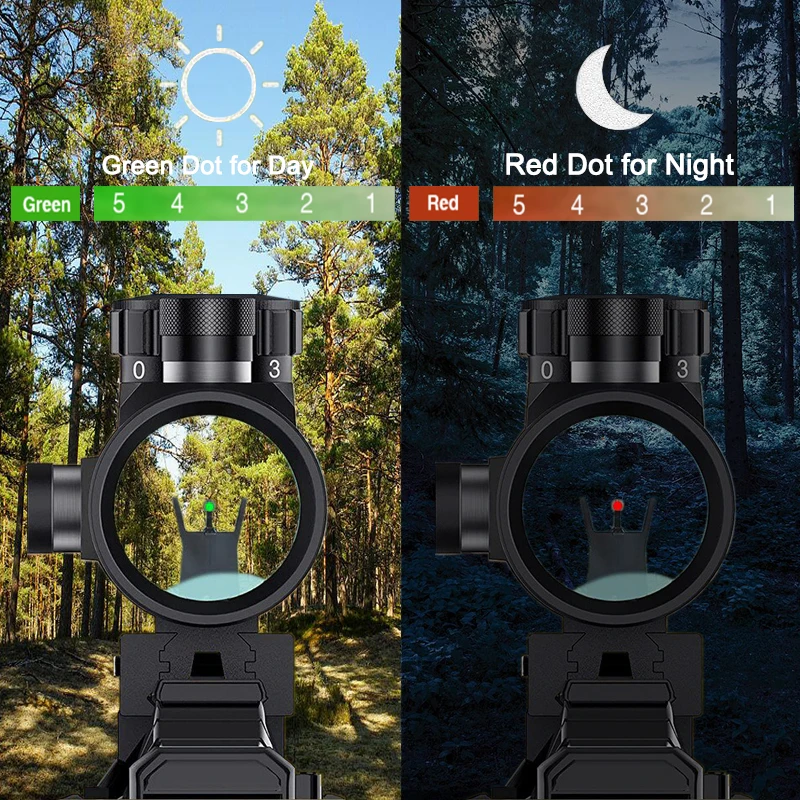 Red Dot 1x40 Sight Tactical Optics Holographic Compact Riflescope Scope Adjustable Rail 11mm 20mm Red Dot Sights with Lens Cover red dot sight rifle scope