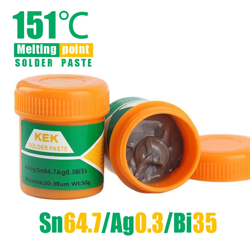 Sn64.7 Ag0.3 Bi35 Solder Paste Melting point151℃  BGA Repair Tin Paste SMD Patch Vitalizer Welding Chip Repair Medium temperatu