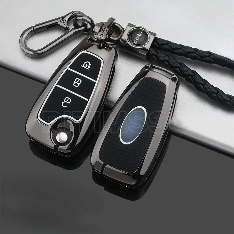 Lega + Silicone Floding Car Key Car Key Cover Key Case Per Ford Ranger C-Max S-Max Focus Galaxy Mondeo Transit Tourneo Custom