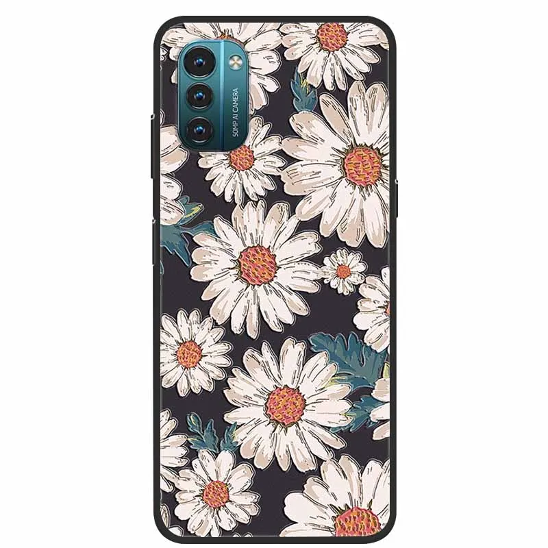 3D Flower Embossed Soft Silicone Protective Phone Case - Stylish Bumper Cover