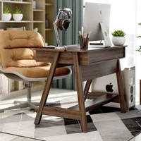 Office Desks,Mid Century Writing Desk with Storage Cubes and Hidden Compartment,Computer Desks 1