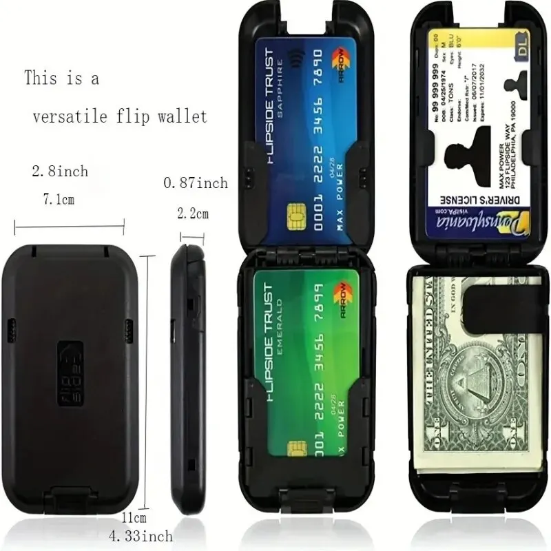 Sleek RFID-Blocking Minimalist Metal Wallet - Ultra Thin Aluminum Cash and Card Holder