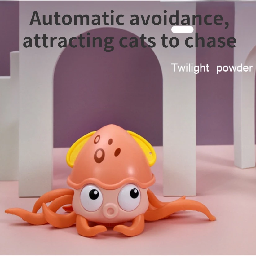 Cat Squeak Toy Automatic Smart Sensing Interactive Eletronic Induction Escape Cat Teasering Play USB Rechargeable Toy for Kitten 