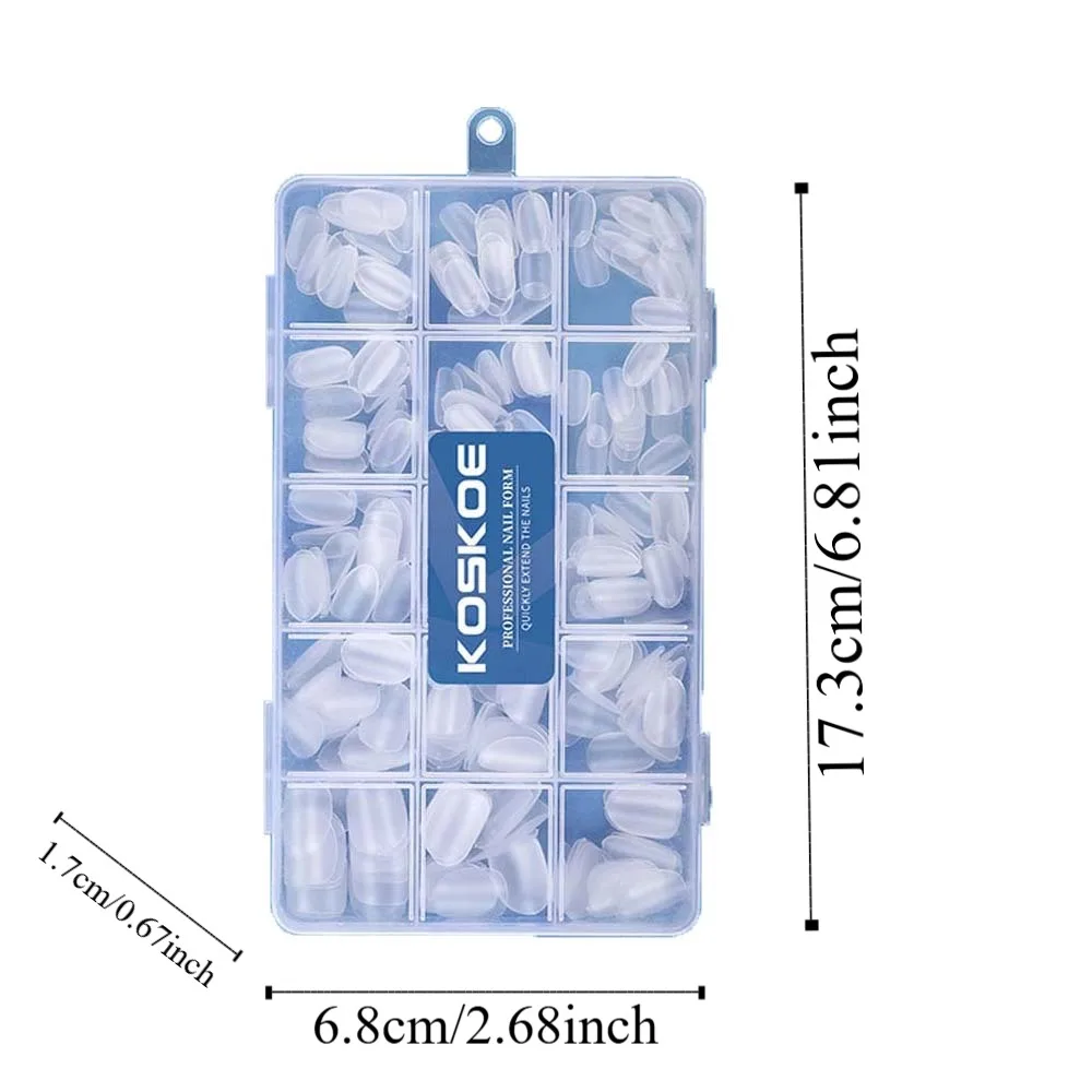 300pcs/box Short Square Shaped Matte Soft Gel Tips Press on Nails Droplet Shaped Extension Soft Nails Solid Color 15 Sizes