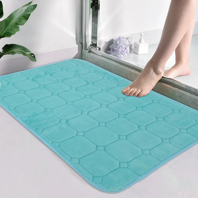 60x90cm Bath Mat Bathroom Rug Set Coral Fleece Memory Foam Pad Nonslip  Water Absorption Floor Carpet Bathtub Shower Room Doormat - AliExpress