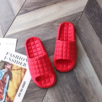 Pantofole da casa per interni alla moda estiva Infradito morbide e confortevoli da bagno Coppia Donna Uomo Famiglia Scarpe basse Sandali da hotel 1