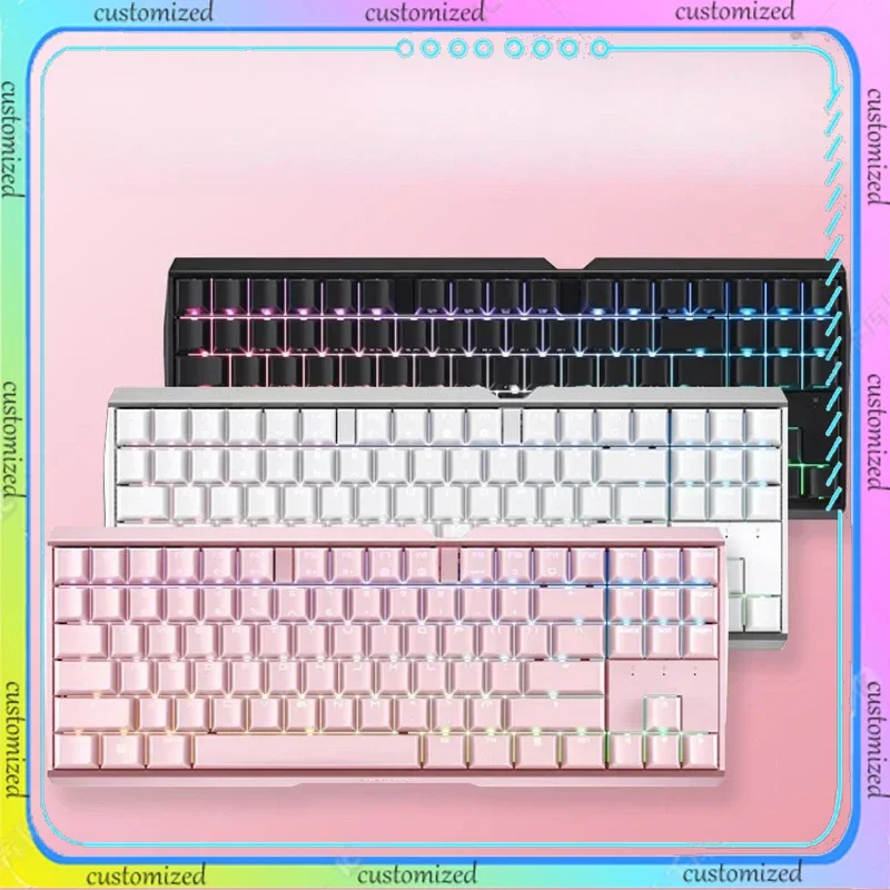 

Оригинальная механическая клавиатура Cherry MX3.0S, разноцветная игровая электронная Спортивная клавиатура с тихим переключателем, 87 клавиш, боковая надпись