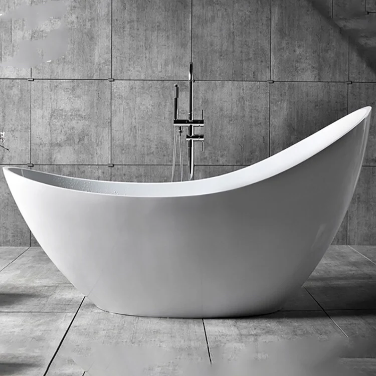 Hotel Modern Design Bathtub, Resin Stone Freestanding Bath Tub , Acrylic Solid Surface Bathroom Bathtub
